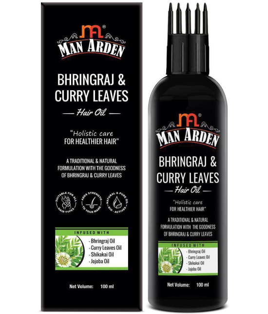 Man Arden Bhringraj & Curry Leaves Hair Oil For Men For Hair Strength with Shikakai Oil, Jojoba Oil, 100 ml