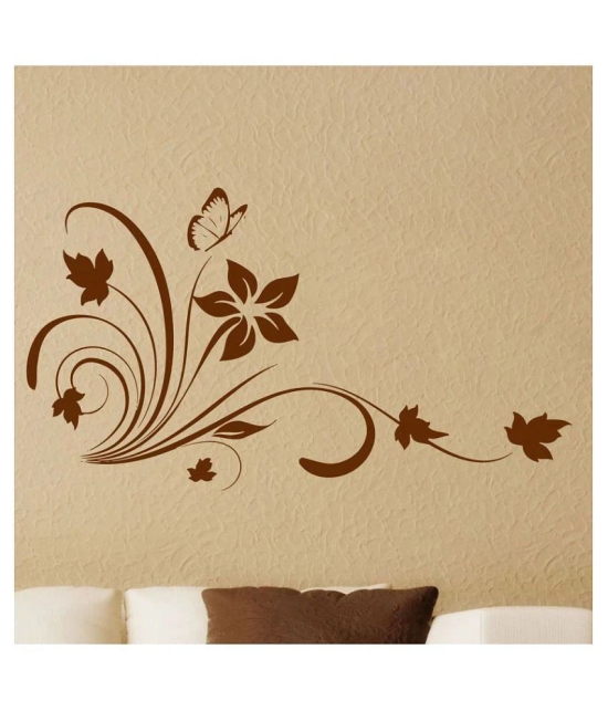 Decor Villa Butterfly on the flower Wall PVC Wall Stickers