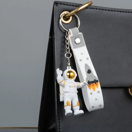 3D Keychain - Astronaut & Spaceship-Walking