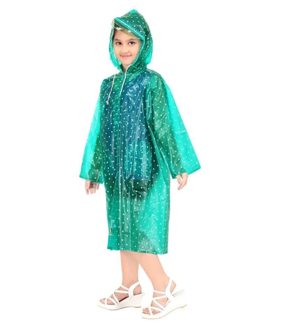 Goodluck Girls Dotted Pattern Full Sleeve Raincoat - 4 Years