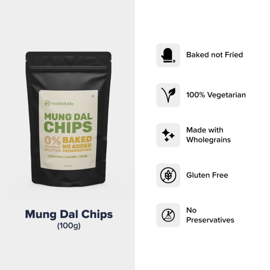 Mung Dal Chips-Pack of 10 (1000g) @ 109/Pack