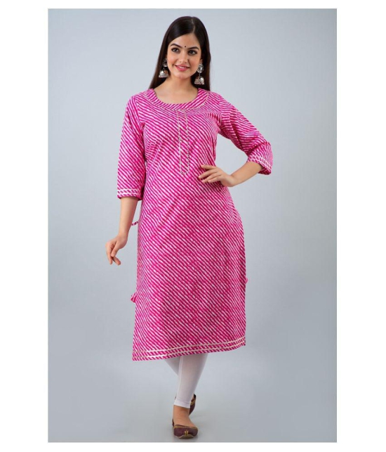 Lee Moda - Multicolor Cotton Women's Straight Kurti ( Pack of 1 ) - XXL