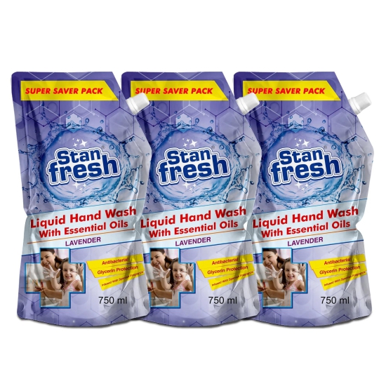 Stanfresh Liquid Hand Wash - Laender 750ml (Pack Of 3)