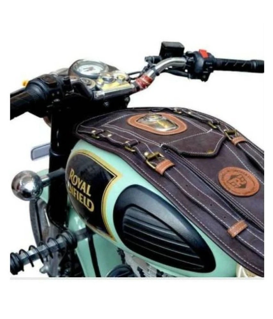 PURE BIKING Petrol Tank Cover Black Strap  for Royal Enfield Classic 350/500