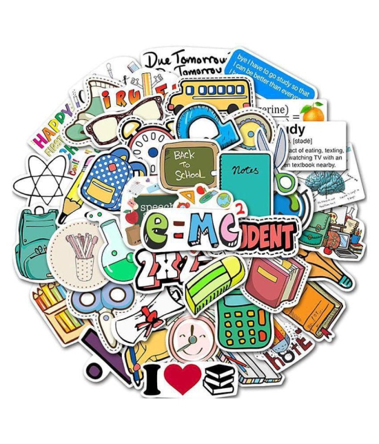 iDream Students School Activity Fun Sticker for DIY Notebook, Suitcase, Laptop, Bicycle, Helmet, Car (Set of 50)