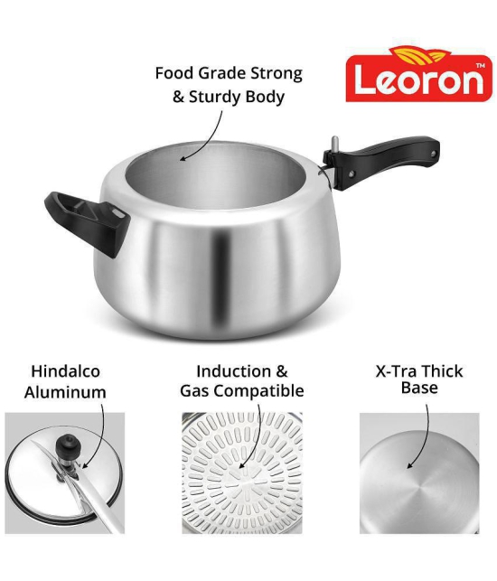 LEORON HANDI 5 L Aluminium InnerLid Pressure Cooker With Induction Base