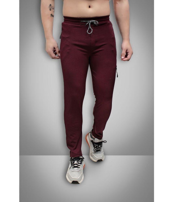 Forbro - Maroon Lycra Mens Sports Trackpants ( Pack of 1 ) - None