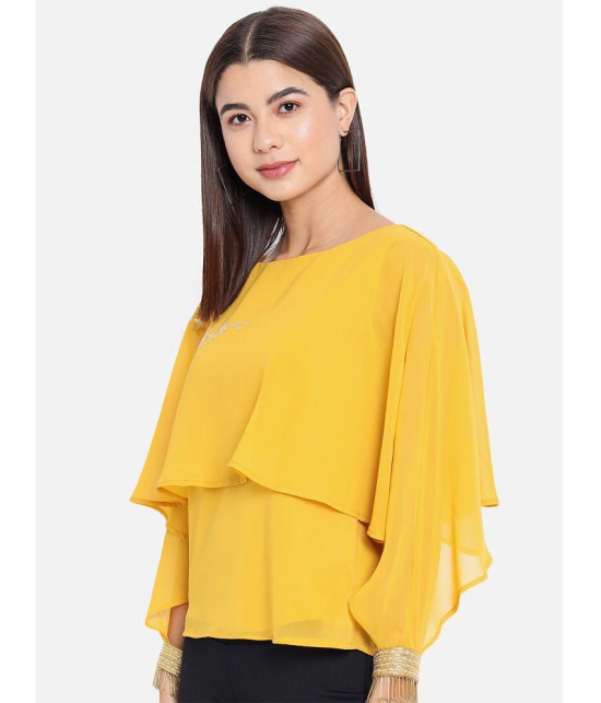 ALL WAYS YOU - Yellow Polyester Womens Cape Top ( Pack of 1 ) - M