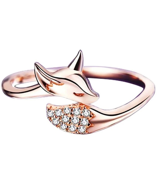 FASHION FRILL - Rose Gold Rings ( Pack of 1 ) - None