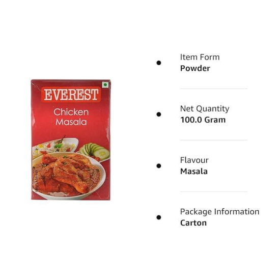 Everest Spices | Chicken Masala Powder | 100 Gm Each | Pack of 2| 200 Gm Pack