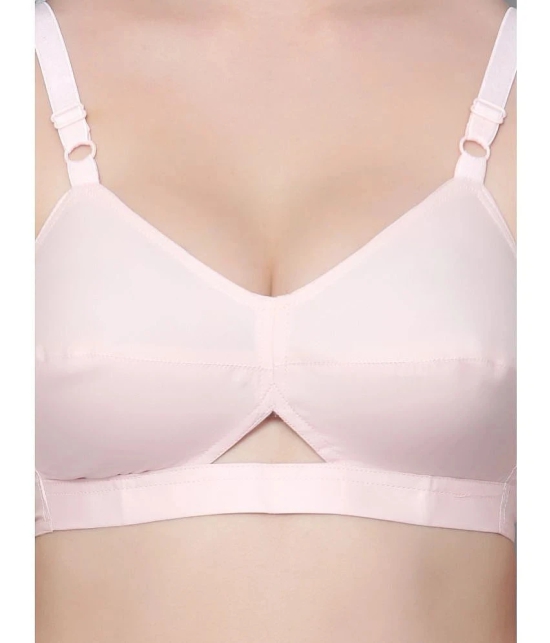 AIMLY Pink Cotton Non Padded Womens Everyday Bra ( Pack of 3 ) - None