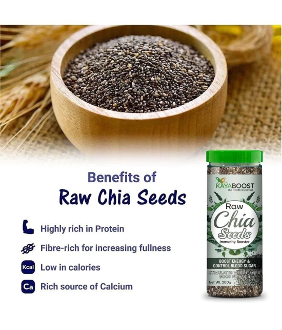 KAYABOOST Raw Chia Seeds for Weight Loss with Omega 3 (200 g)