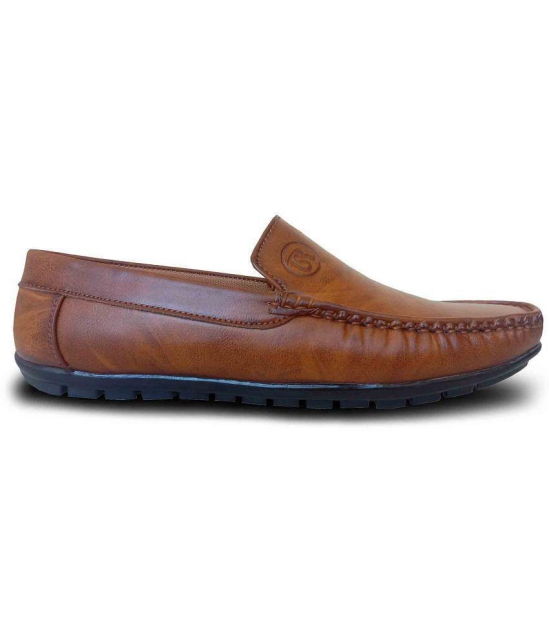 ShoeRise - Tan Men's Slip on loafers - 9