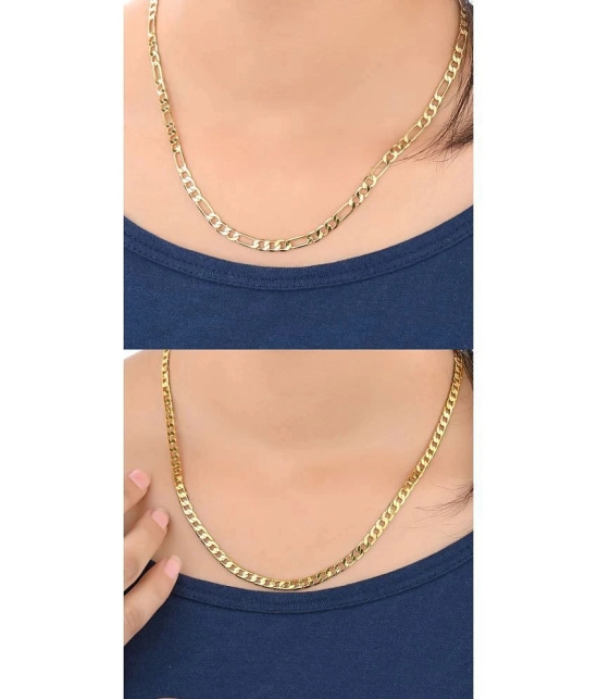 AanyaCentric Combo of 2 Gold Plated 22inches Long Fashion Chain - None