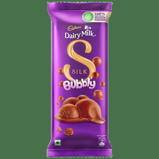 Cadbury Dairy Milk Silk Bubbly Chocolate Bar, 50 G