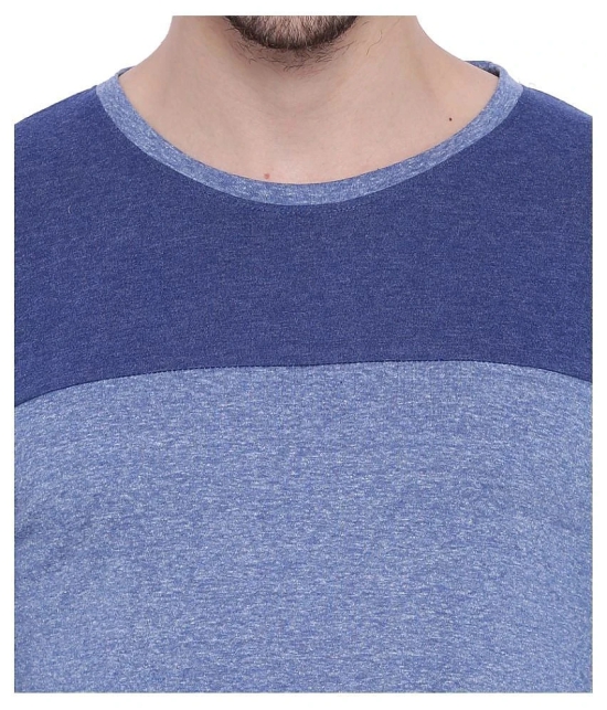 Campus Sutra Blue Round T-Shirt - L