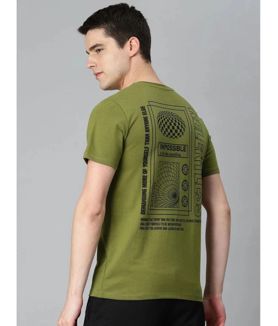 Alcis Olive Cotton Regular Fit Mens Sports T-Shirt ( Pack of 1 ) - None