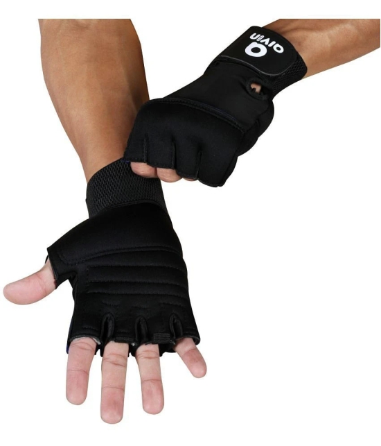 Aivin Gripper Unisex Polyester Gym Gloves For Beginners Fitness Training and Workout With Half-Finger Length - One Size