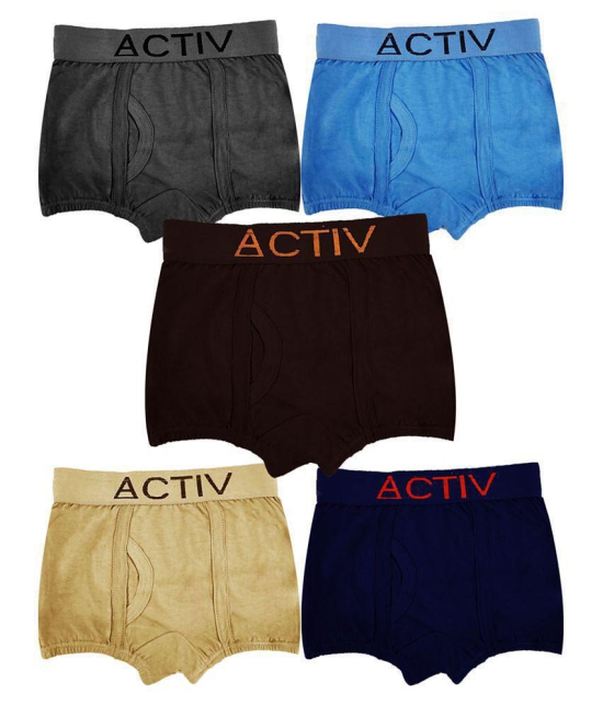 HAP Boys Cotton Trunks | Pack of Five |Innerwear /boxer /Drawer /Outer Elastic - None