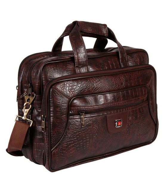 Da Tasche Brown Leather Office Bag