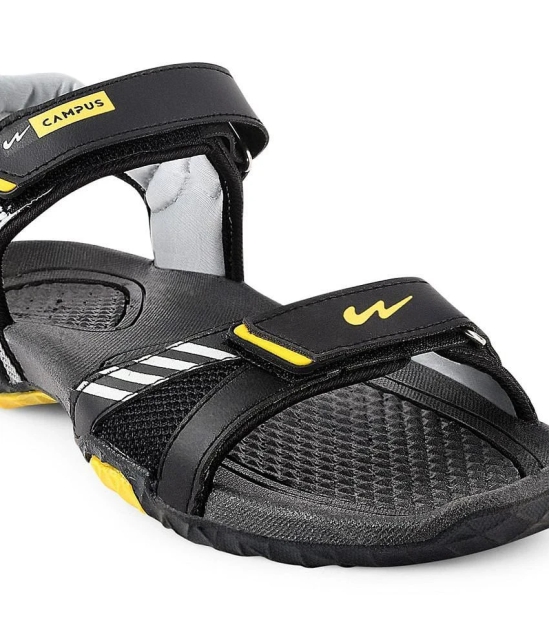 Campus - Black Mens Floater Sandals - None