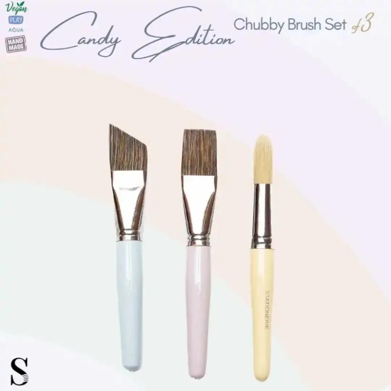 Stationerie Chubby Brushes Ergonomically Designed for Kids & Multi Purpose Usage