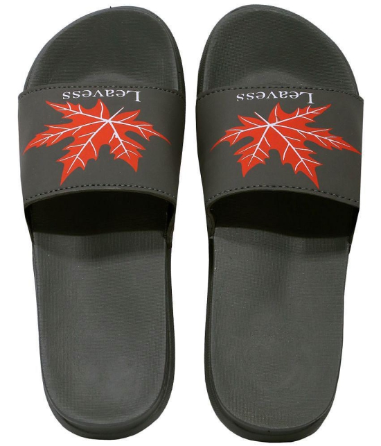 Leavess - Grey Men's Slide Flip Flop - None