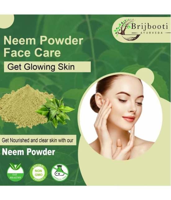 Brijbooti Natural Neem Powder (100 Gm) | Anti-Pimple and Anti-Bacterial | For Face, Hair and Skin