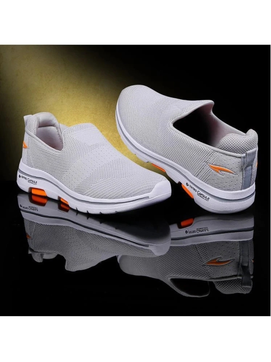 ASIAN SUPERWALK-08N Light Grey Mens Slip-on Shoes - None