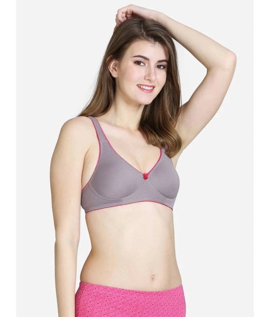 VStar - Light Grey Cotton Blend Non Padded Womens Everyday Bra ( Pack of 1 ) - None