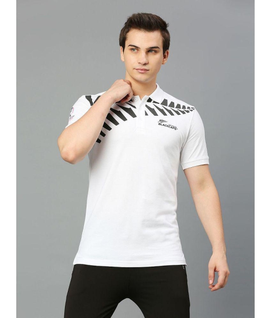 FanCode - White Cotton Regular Fit Men's Sports Polo T-Shirt ( Pack of 1 ) - None