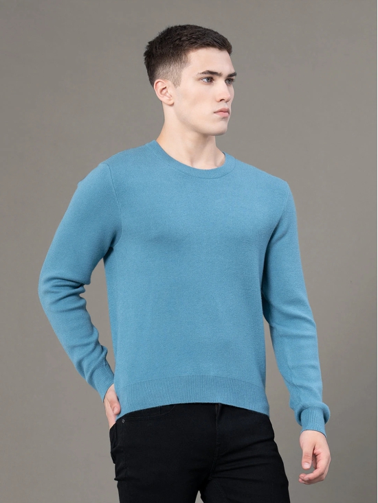 RedTape Round Neck Solid Sweater for Men | Essential Comfort for Every Day