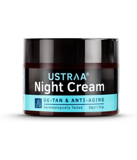 Ustraa Anti Acne Spot Gel - 15ml & Night Cream - De-Tan and Anti-aging - 50g