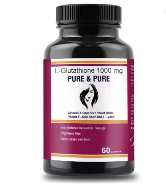 L-Glutathione for skin with Vitamin C,Vitamin E, 60 capsule