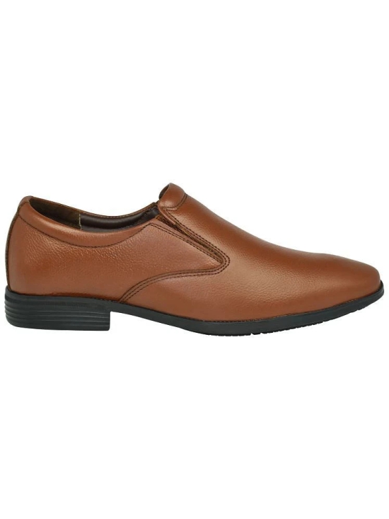 Ajanta Tan Mens Slip On Formal Shoes - None