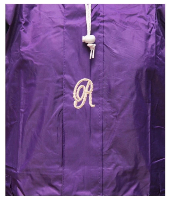 Goodluck Nylon Raincoat Set - Purple - XXL