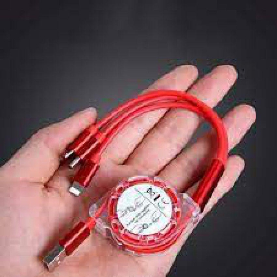 NBOX - Red 2.4 A Multi Pin Cable 1 Meter - Red