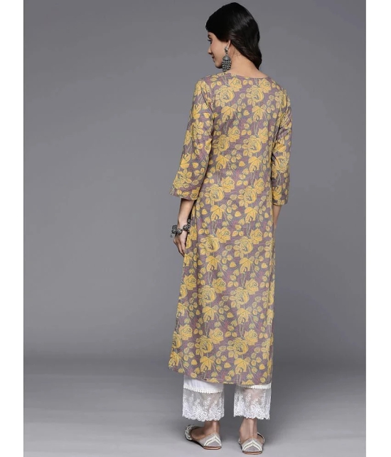 Varanga Cotton Printed Straight Womens Kurti - Yellow ( Pack of 1 ) - None