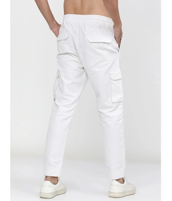 Ketch Tapered Flat Mens Joggers - white ( Pack of 1 ) - None