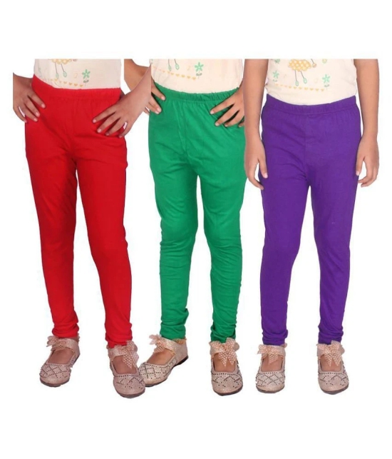 Diaz Pure Cotton Leggings For Girls Pack Of 3 - 13-14 Years