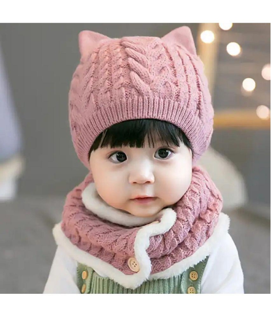 Penyan ® - Baby Boys & Baby Girls 2pcs/Set Kids Winter Hat Cute Baby Wool Knitted Hat and Button Scarf Cap Set New Born to 12 Months - None