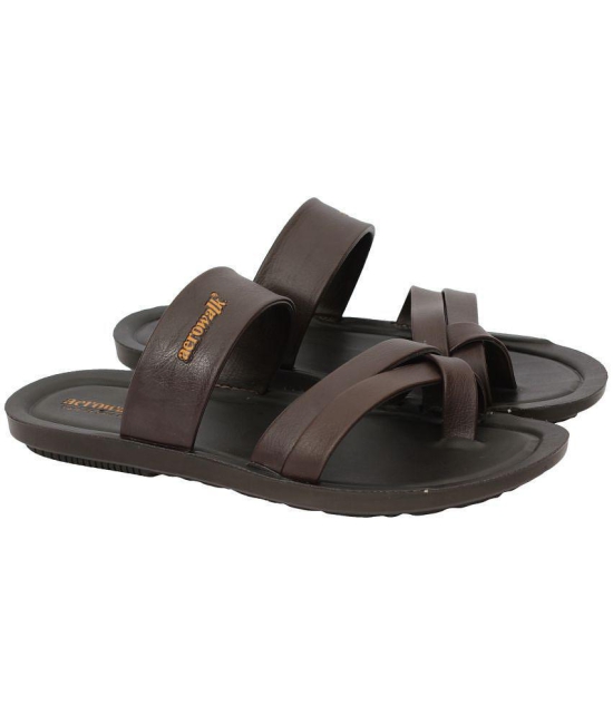 Aerowalk - Brown Men's Thong Flip Flop - None