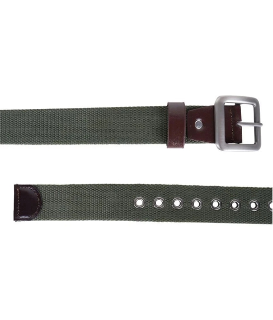 Zacharias - Green Canvas Mens Casual Belt ( Pack of 1 ) - None