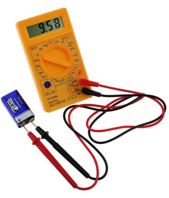 LEAVESS-LCD Display Digital Multi-meter Digital Millimeter (Yellow Color)