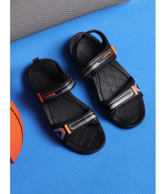 Campus - Black Mens Floater Sandals - None