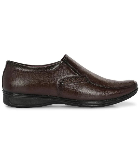 Bucik Brown Mens Slip On Formal Shoes - None