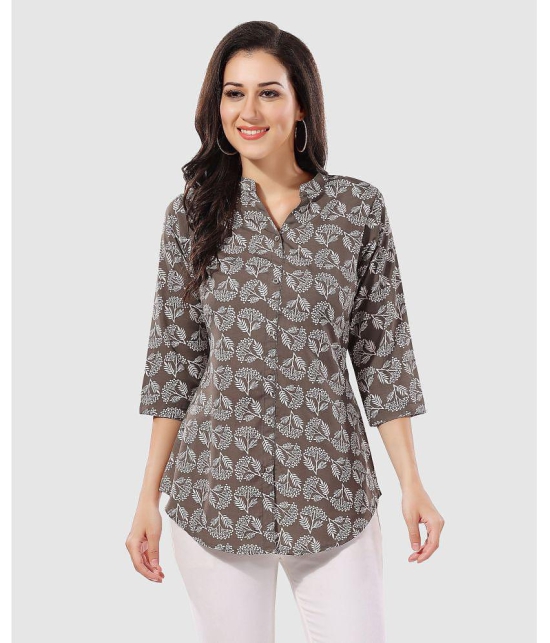 Meher Impex - Brown Crepe Women's A-Line Top ( Pack of 1 ) - None