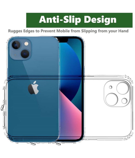 Case Vault Covers Silicon Soft cases Compatible For Silicon iPhone 13 ( Pack of 1 ) - Transparent