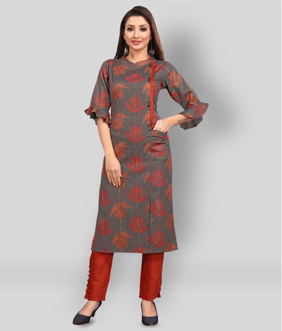 Berrylicious - Multicolor Cotton Women's Front Slit Kurti ( Pack of 1 ) - L