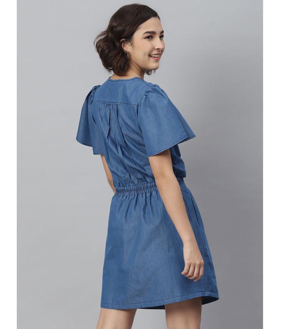 StyleStone Denim Blue Shirt Dress - Single - S